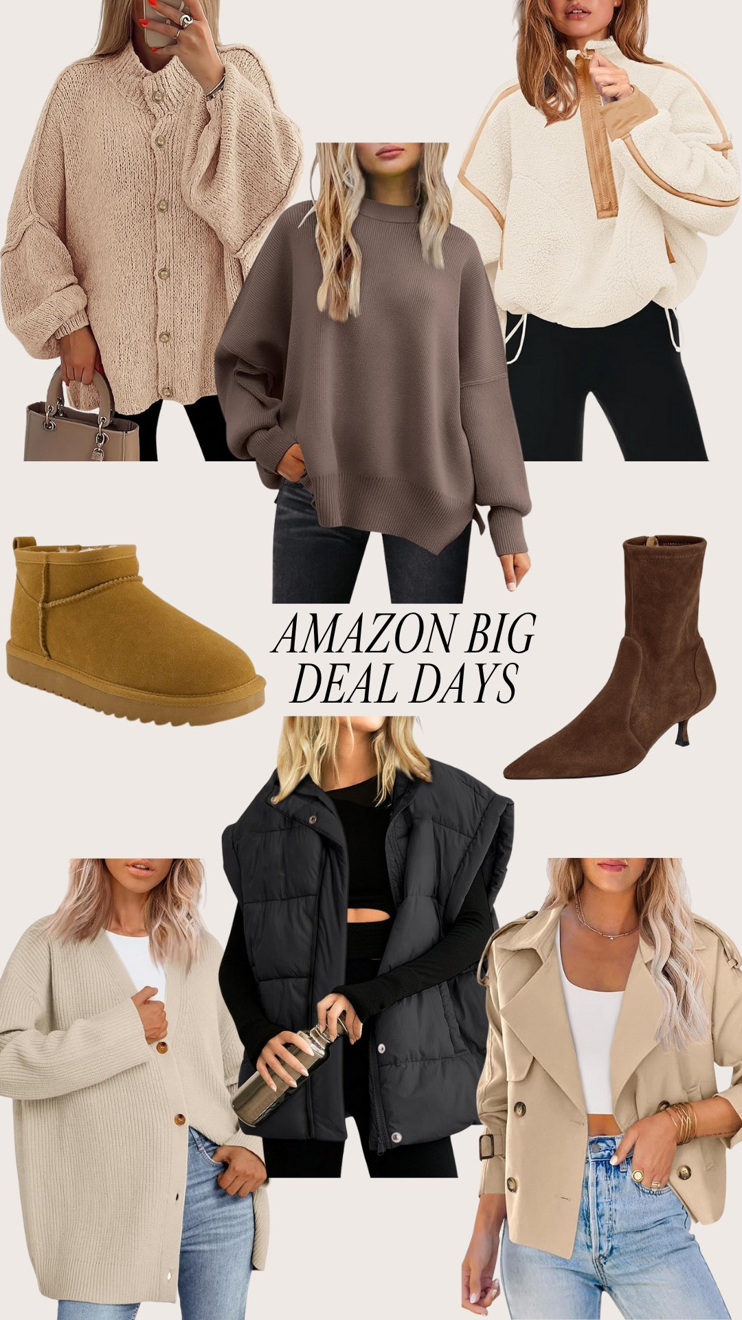 The Amazon Big Deal Days is here and runs from October 7-8th! Shop my favorite fashion finds that are on sale! 

Fall outfits
Fall fashion
Fall style
Amazon outfits
Amazon fashion
Amazon style
Amazon prime sale
Prime day
Puffer vest
Ugg inspired
Booties
Suede shoes
Sweaters
Cardigans
Short trench coat
Trench jacket
Pullover
Sweatshirtt

#LTKSaleAlert #LTKFindsUnder100 #LTKStyleTip