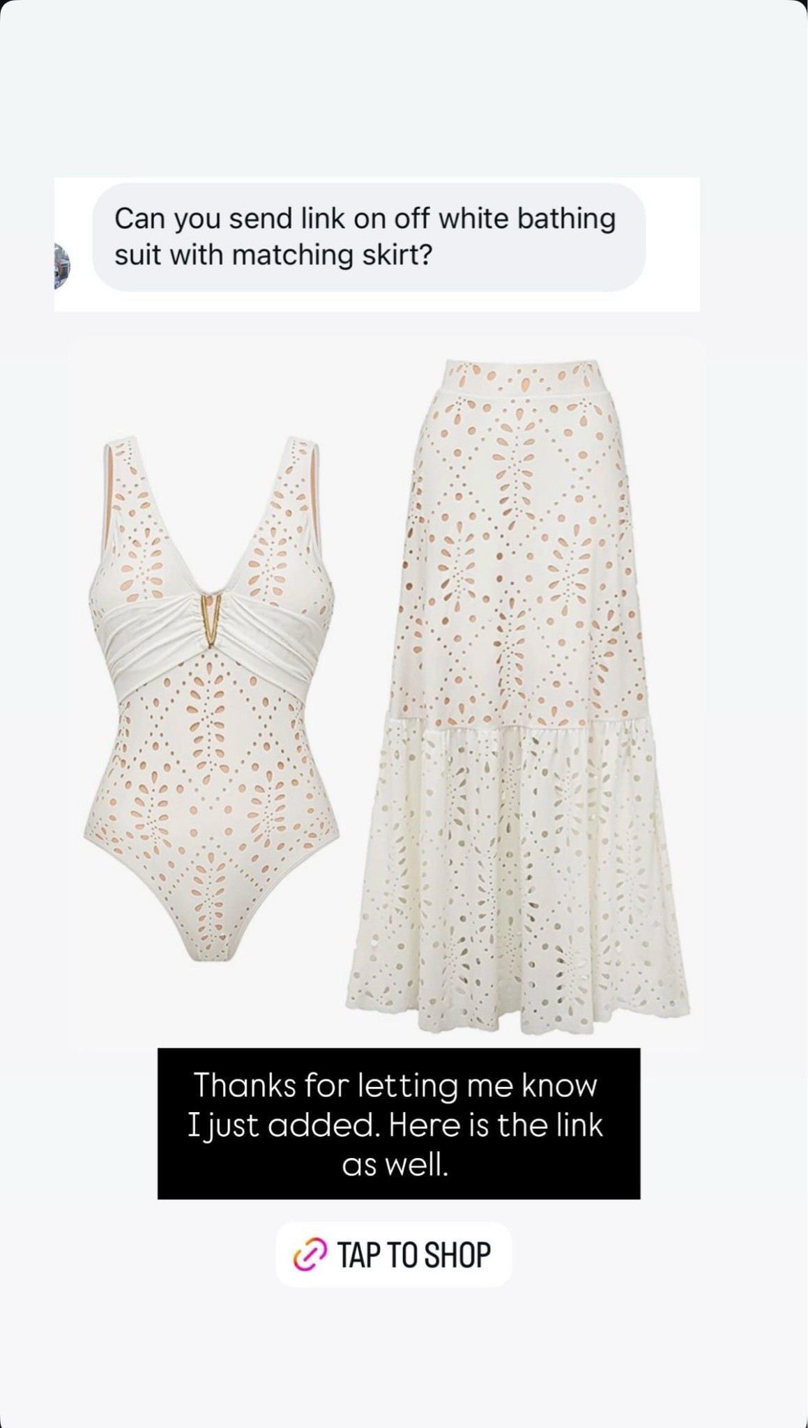 Beautiful swimsuit set, this one piece with the skirt is perfect for a beach day, modest and flattering. Runs true to size

#LTKU #LTKootd #LTKSeasonal