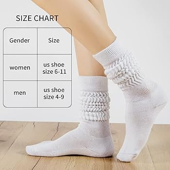 Witwot 3 Pairs Women's Slouch Socks Cotton Knit Knee High Scrunch Sock Size 6-11 | Amazon (US)