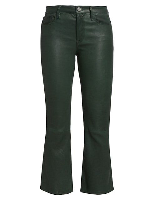 Frame Le Crop Mini Boot Leather Pants | Saks Fifth Avenue