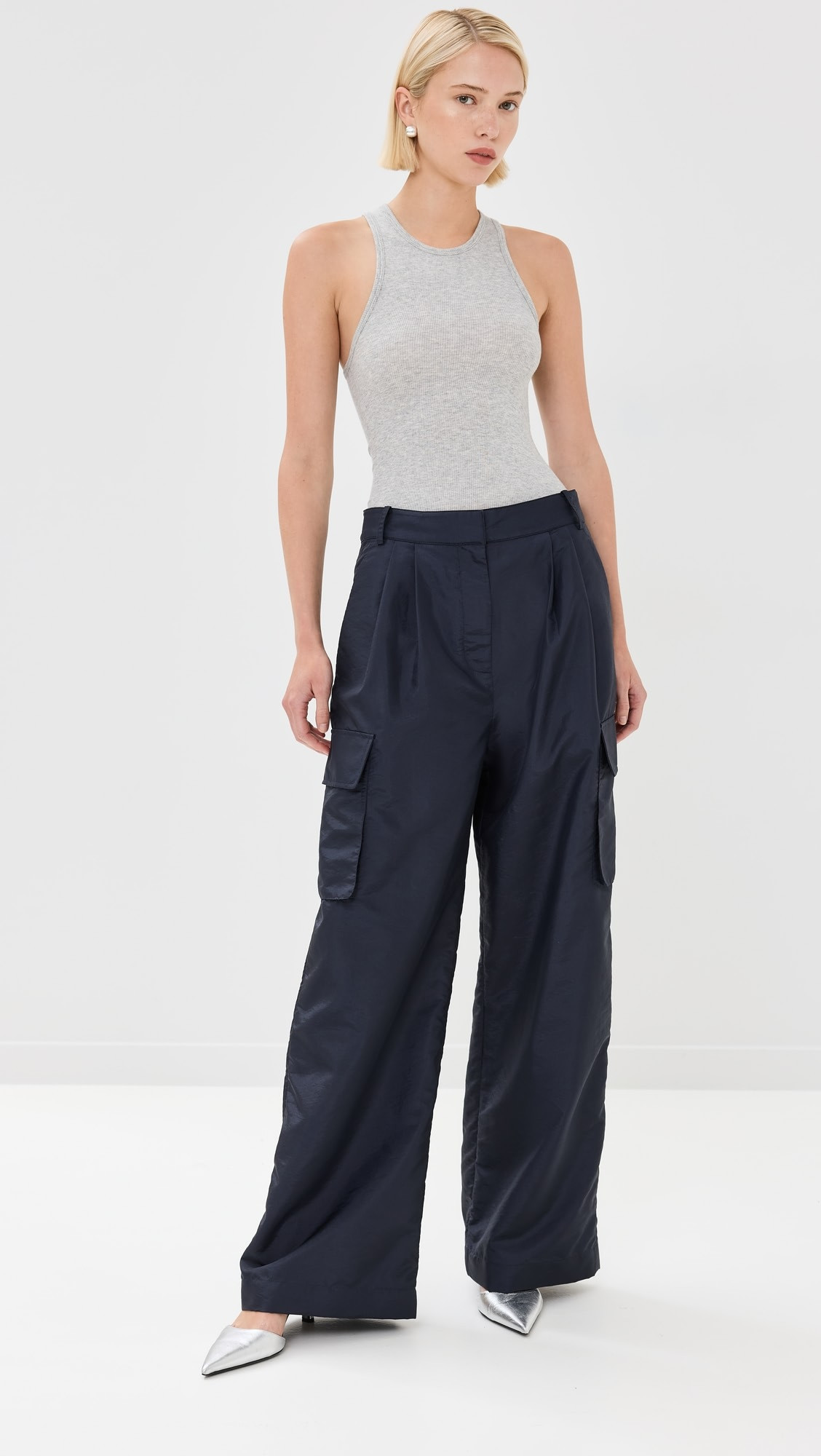 Crispy Nylon Stella Pleated Cargo Pants | Shopbop