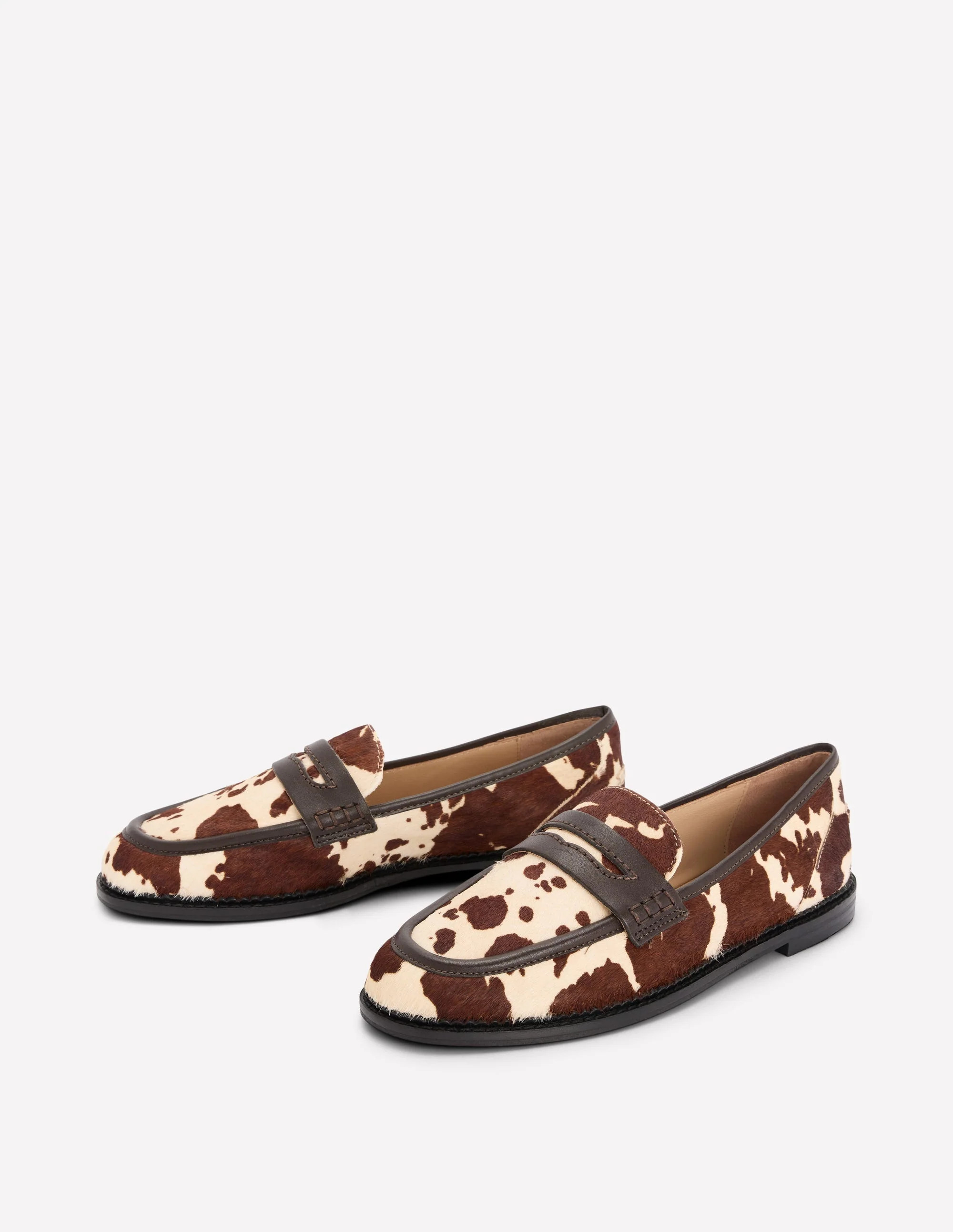 Nya Penny Loafers-Brown/Ivory | Boden UK