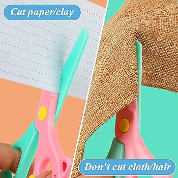 LOVESTOWN Plastic Scissors for Kids, 4 PCS Pre-School Training Scissors Children Safety Scissors ... | Amazon (US)