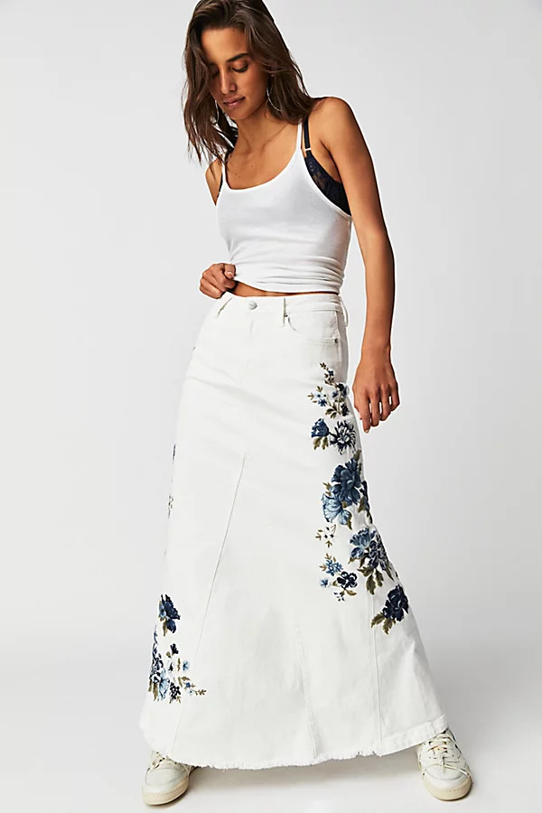 Driftwood Bluebell Fleur Maxi Skirt | Free People (Global - UK&FR Excluded)