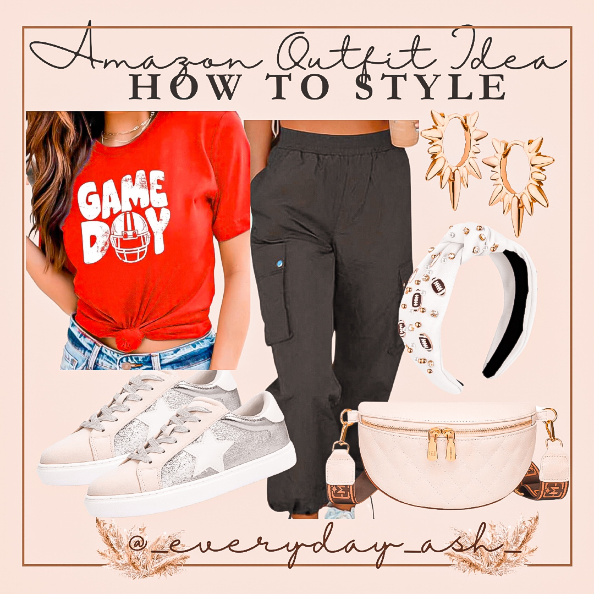 SuperBowl Outfit 🏈🏟️

If you’re attending a superbowl party and you’re just hoping both teams have fun! This is the perfect outfit for you ♥️

Amazon fashion, Super Bowl party, Super Bowl outfit, casual outfit, game day shirt, red shirt, black pants, cargo pants, football accesories, football keep, gold earrings, silver sneakers, casual sneaker, crossbody bag, belt bag, headband, football headband, white headband 

#LTKparties #LTKstyletip #LTKMostLoved