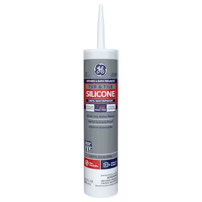 GE Silicone 1 Tub and Tile, Kitchen and Bath 10.1-oz Clear Silicone Caulk | Lowe's