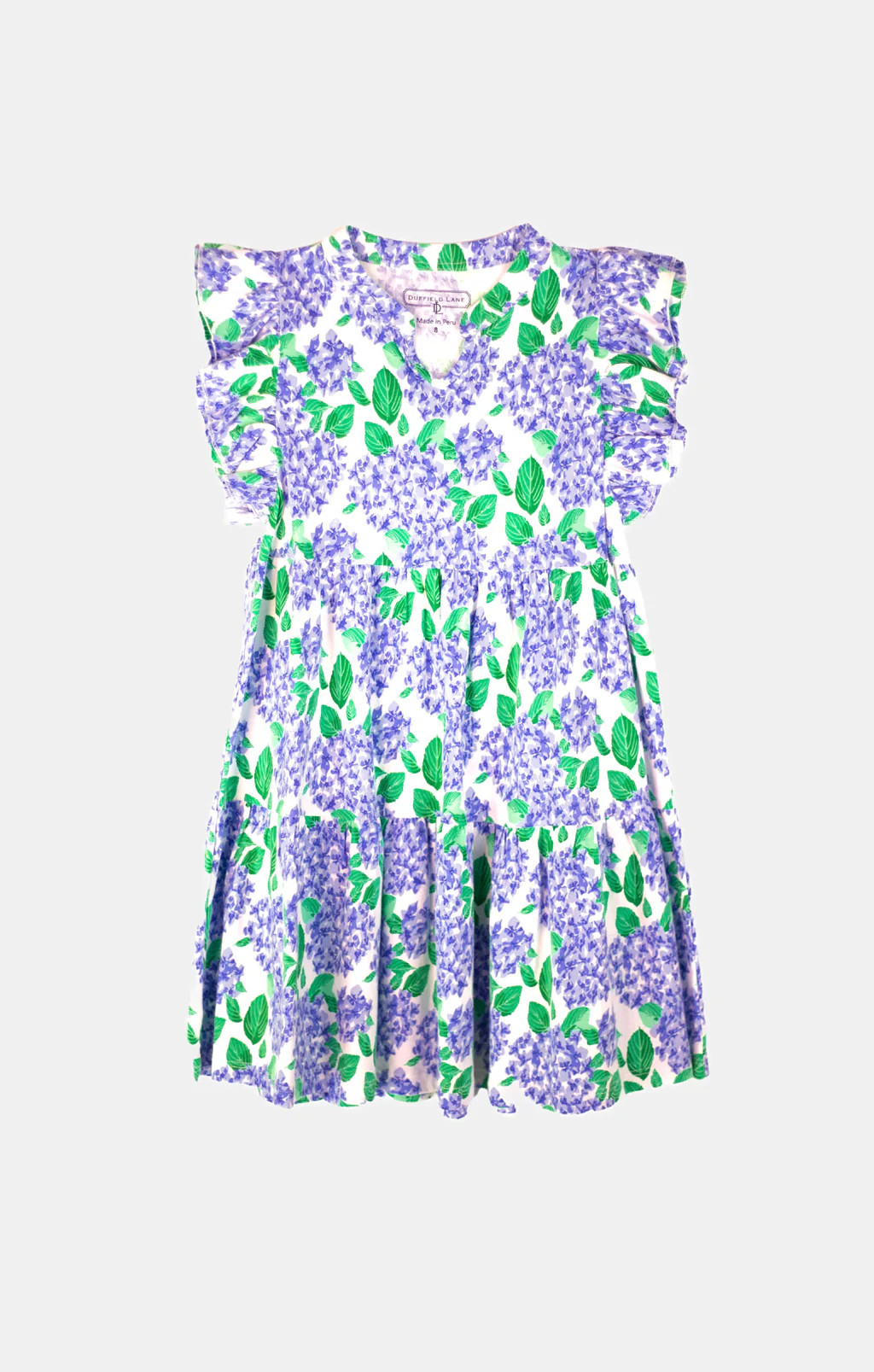 Girls Catarina Dress in Hydrangea Bloom | Duffield Lane