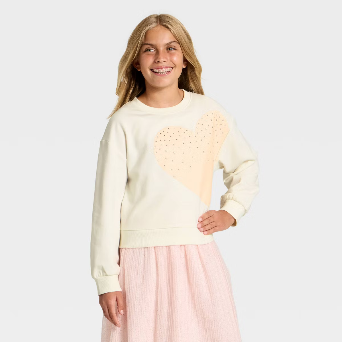 Girls' French Terry Pullover Sweatshirt - Cat & Jack™ | Target