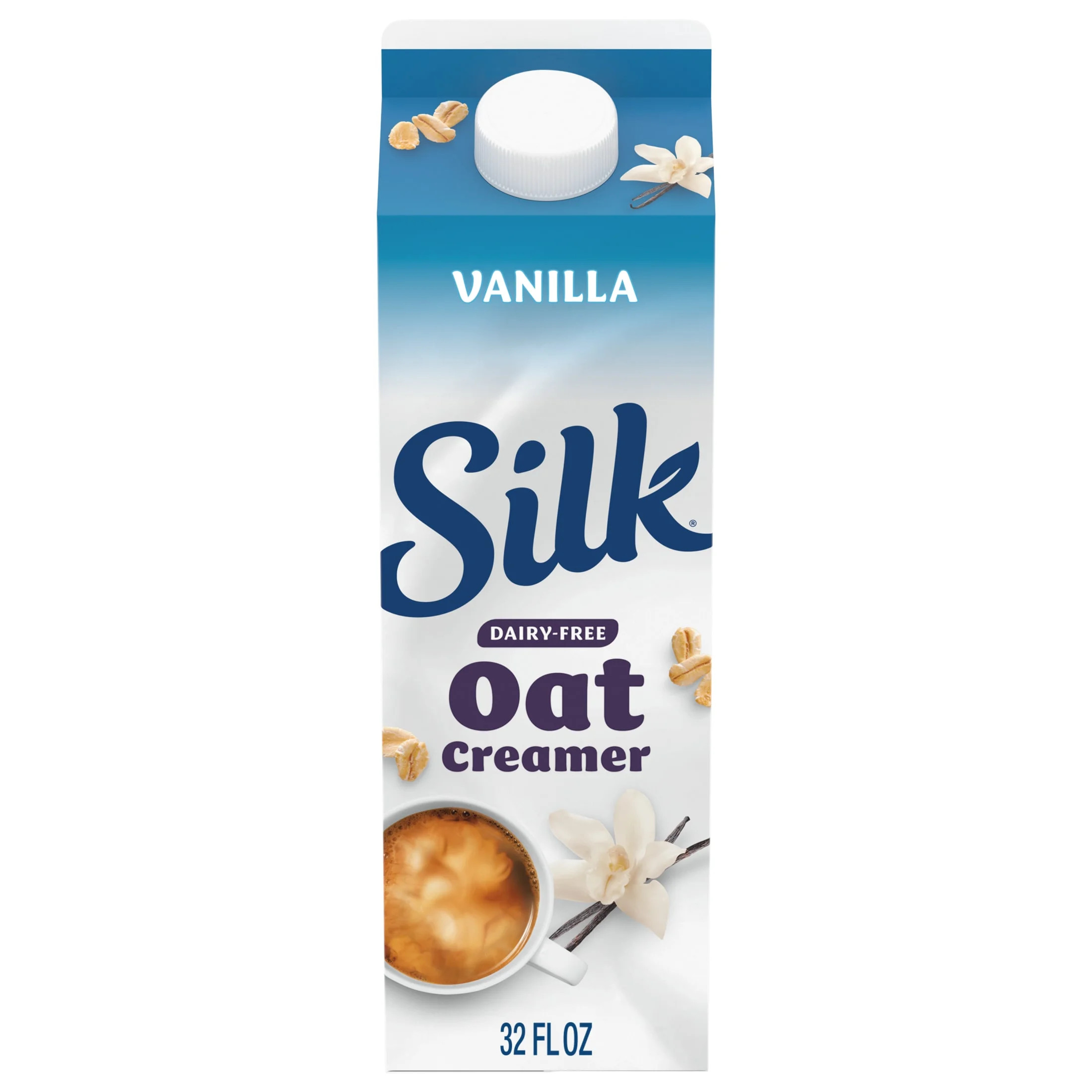 Silk Dairy Free, Gluten Free, Vanilla Oat Creamer, 32 fl oz Carton - Walmart.com | Walmart (US)