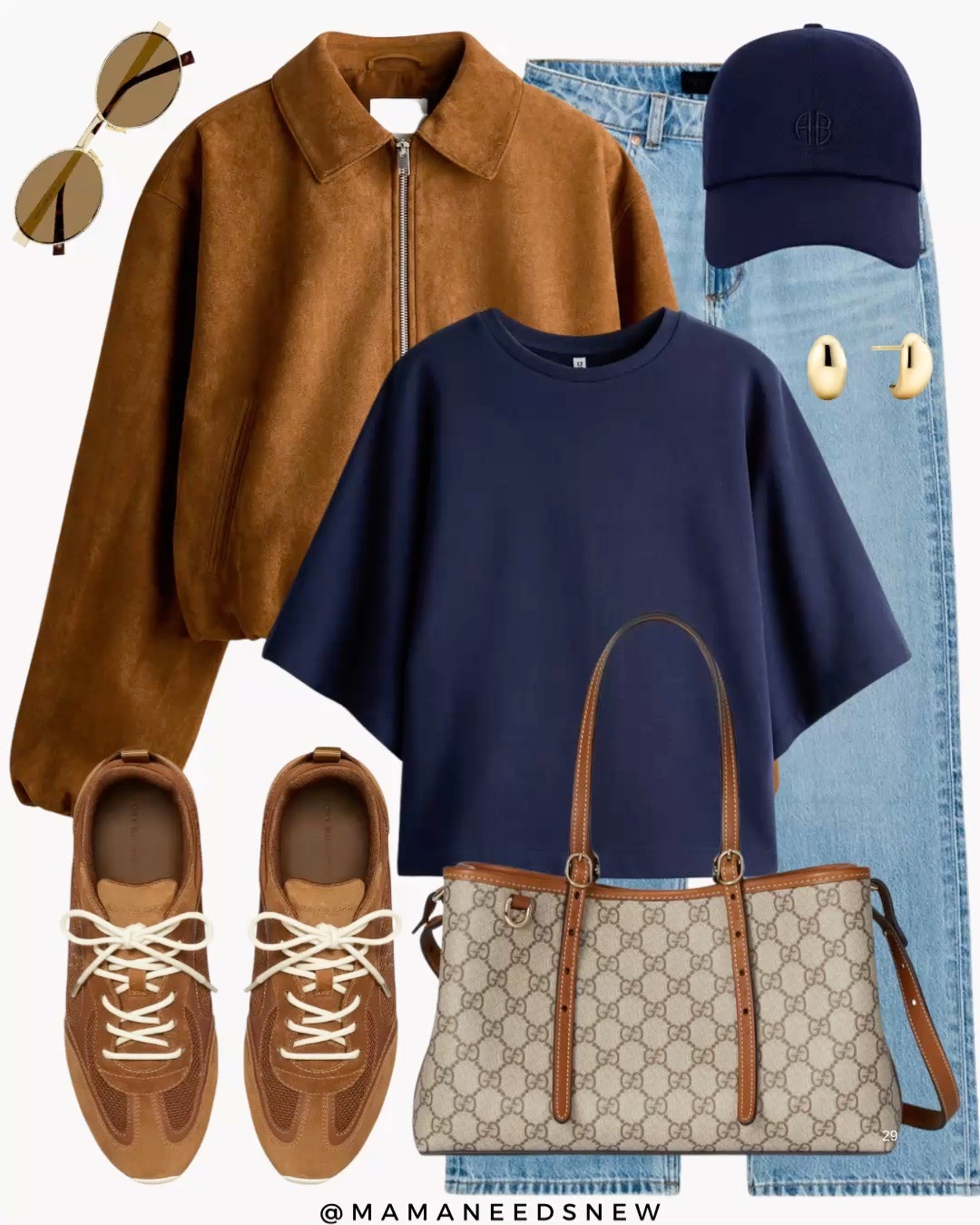 A spring outfit with a suede jacket, tshirt, jeans, sneakers, tote bag, cap

#LTKSaleAlert #LTKootd #LTKSeasonal