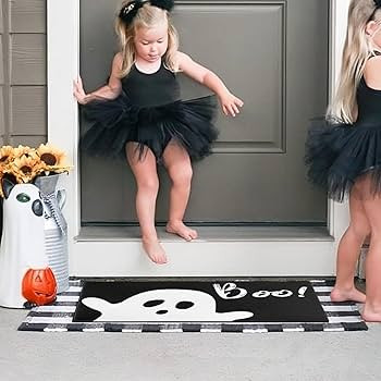 Xsinufn Halloween Door Mat,Halloween Ghost Boo Outdoor Mats for Front Door,Halloween Indoor Entra... | Amazon (US)