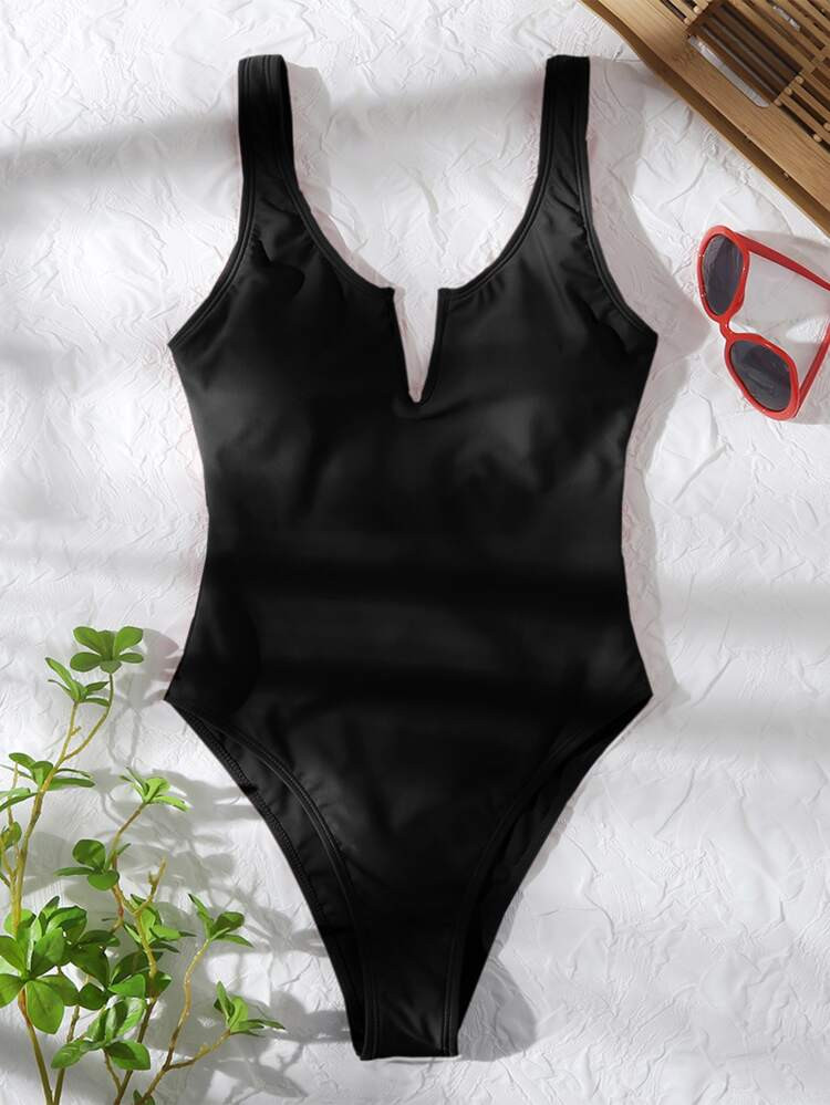 V Wired One Piece Swimsuit | SHEIN