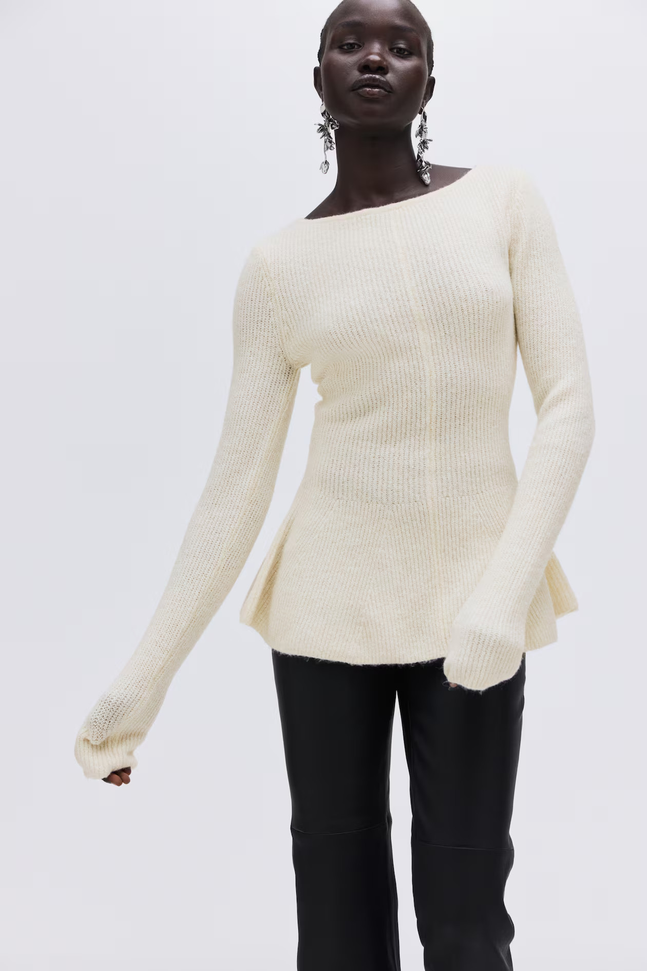 Rib-Knit Peplum Top | H&M (US + CA)
