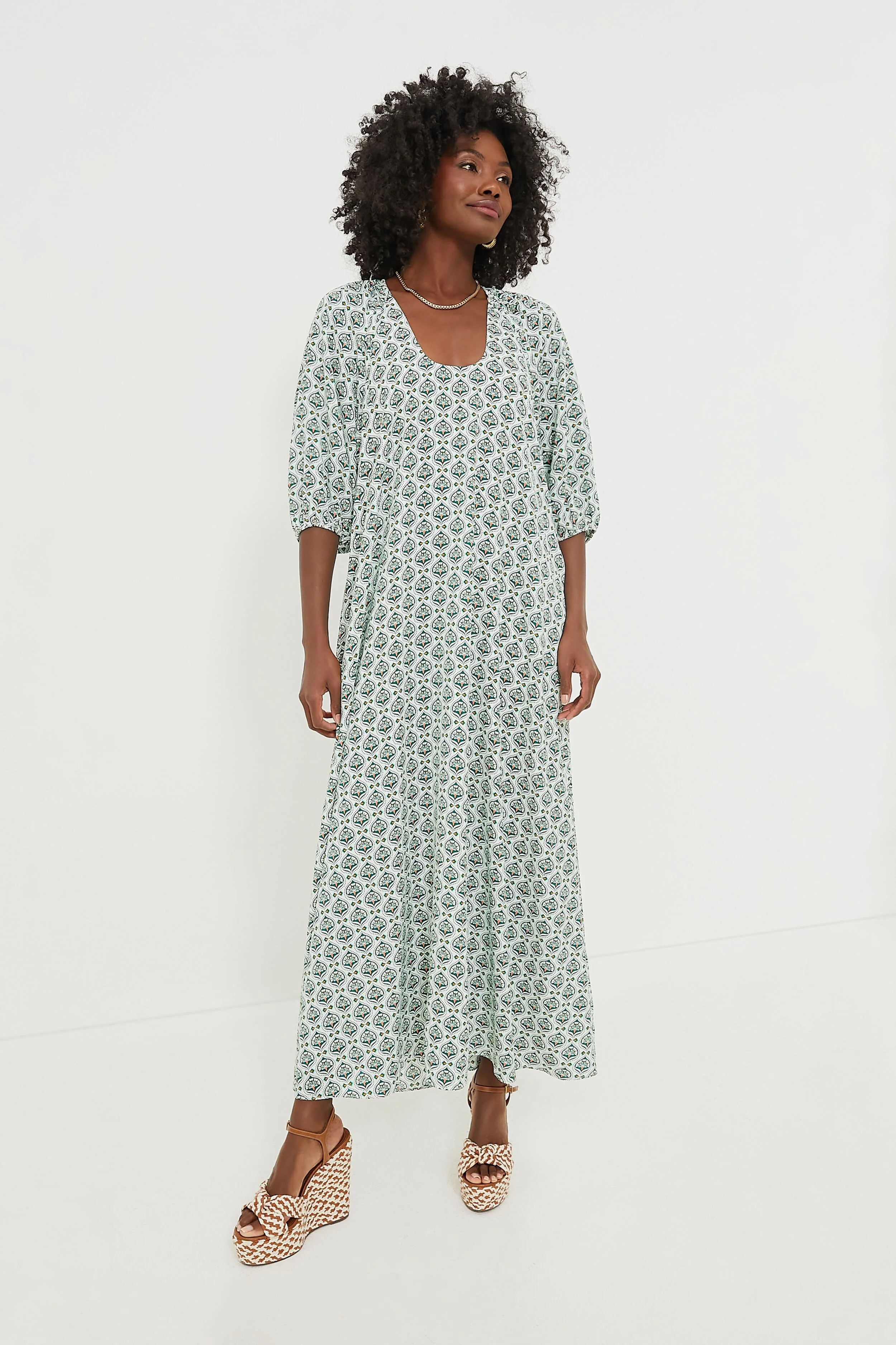 Green Leaves Laurel Maxi Dress | Tuckernuck (US)