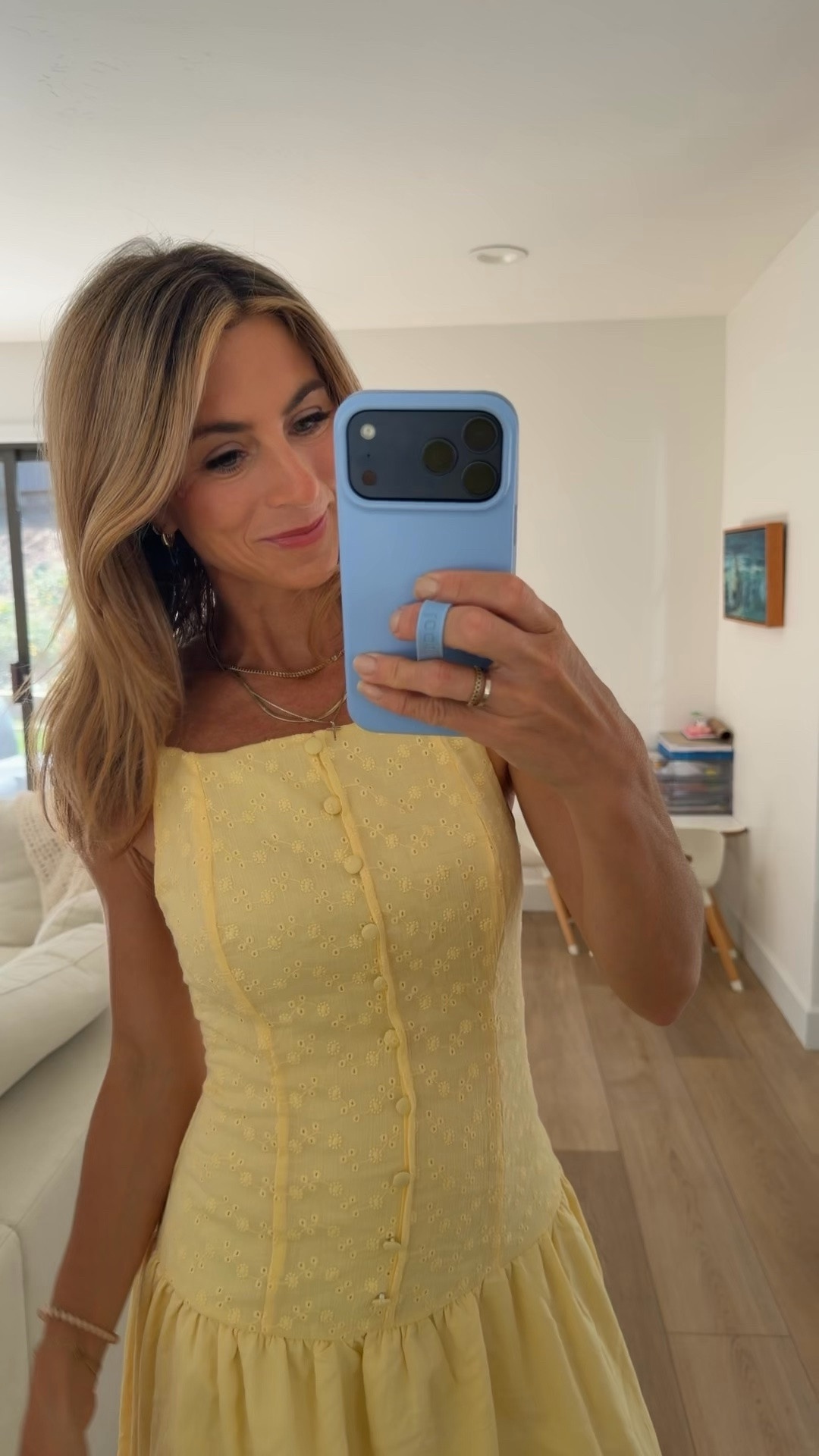 Buttery Yellow Drop Waist Midi Dress 💛
The sweetest, most feminine dress! It has such a timeless vintage feel (giving 50s/60s-inspired vibes ✨) with the prettiest drop waist silhouette. Dress it up with kitten heels and a little handbag or keep it casual with sandals. Wearing an XS with a strapless bra. Perfect for baby showers, brunch, bridal showers, church, vacations, or a summer date night.

yellow dress, butter yellow dress, drop waist dress, vintage inspired dress, feminine dress, midi dress, eyelet dress, summer dress, baby shower dress, brunch outfit, bridal shower dress, vacation outfit, date night dress, cottagecore dress, classic style. 💛

#LTKootd #LTKdayinmylife #LTKOver40