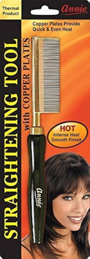 Annie Straightening Comb, Fine Teeth with Copper Plates - Thermal Straightening Tools - Saloon Ha... | Amazon (US)