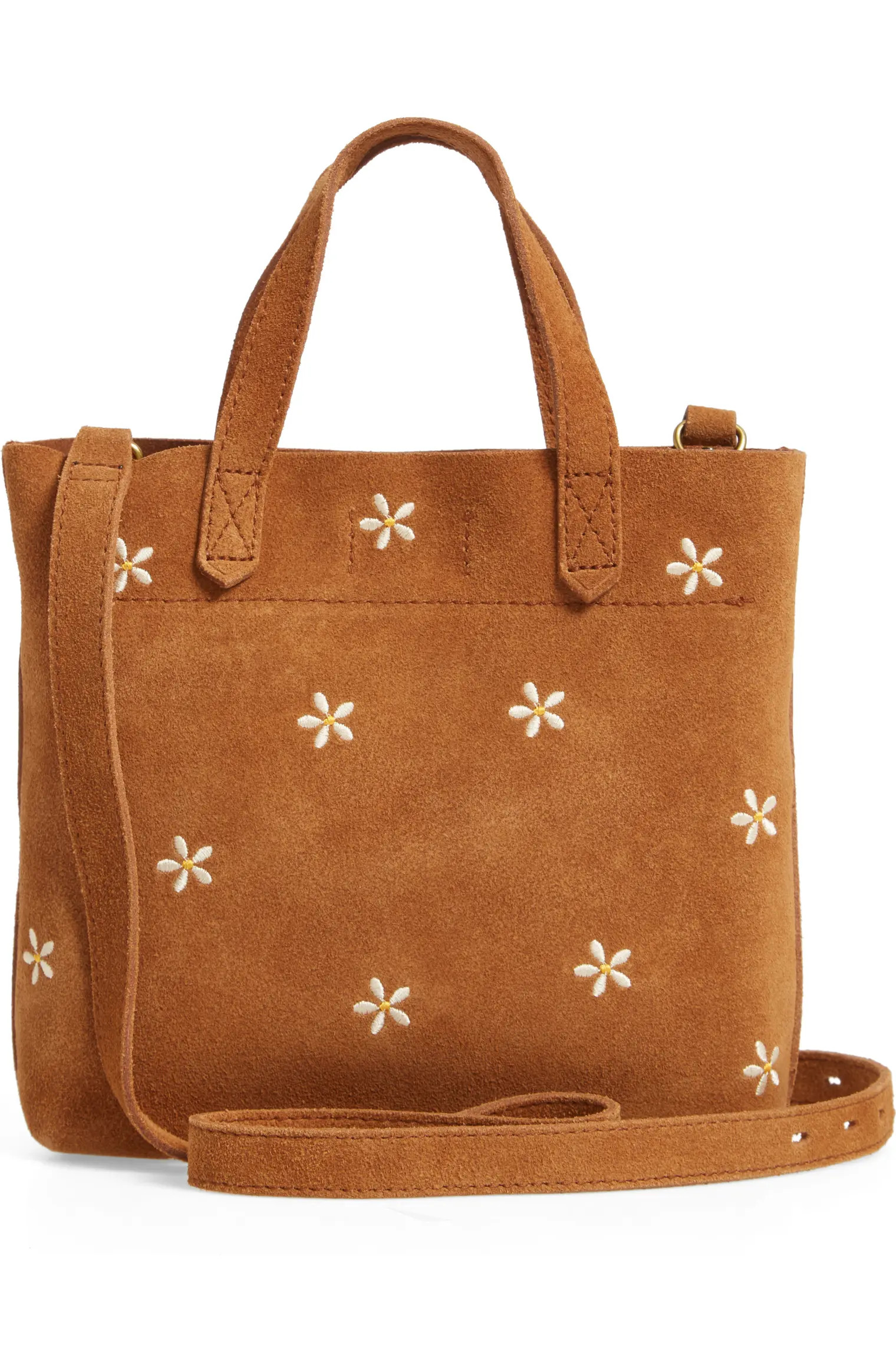 The Small Transport Crossbody Daisy Embroidered Suede Edition | Nordstrom