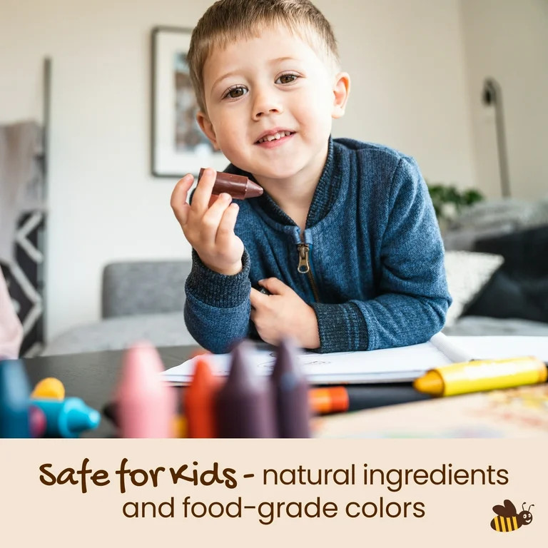 Honeysticks 100% Pure Beeswax Crayons (12 Pack) - Non Toxic Crayons Handmade with Natural Beeswax... | Walmart (US)