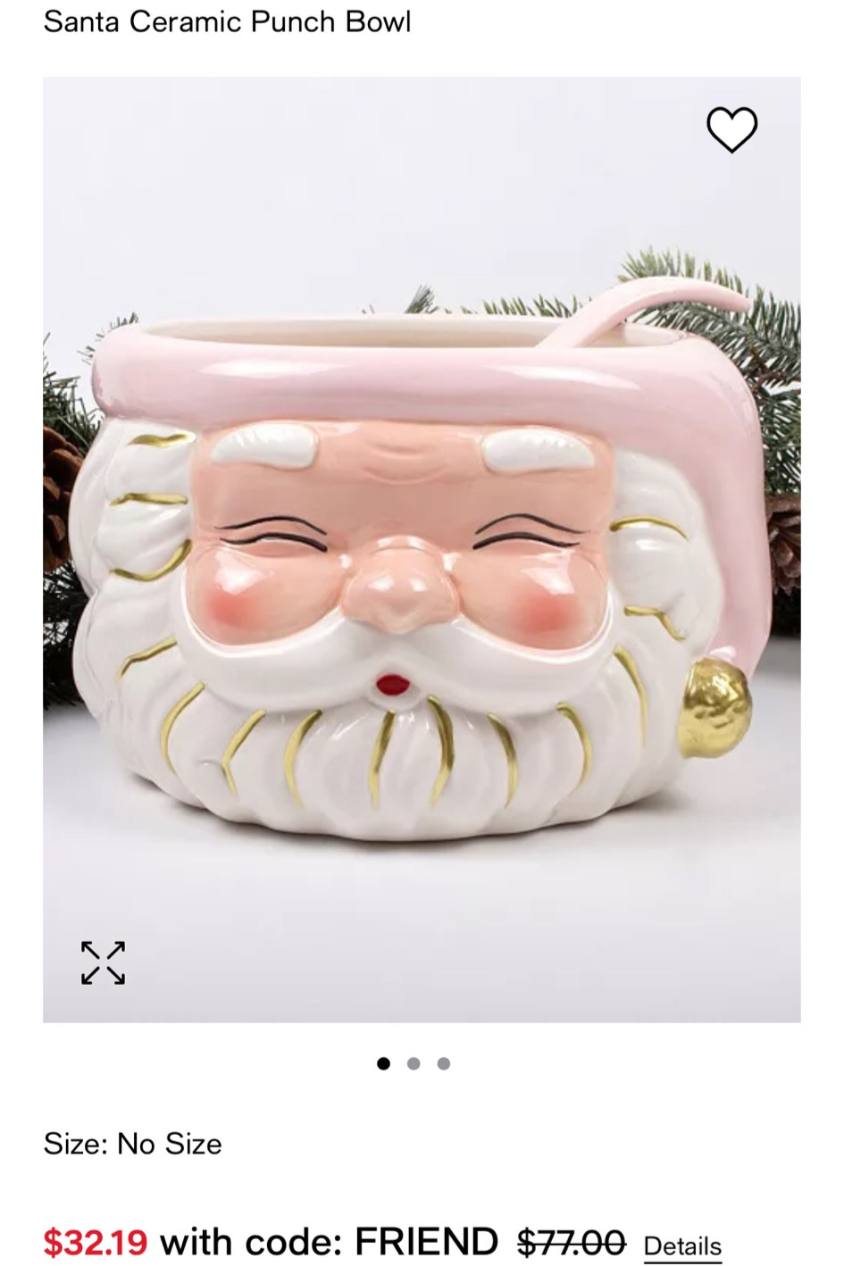 Santa pink hat punch bowl 


#LTKCyberWeek #LTKHome #LTKHoliday