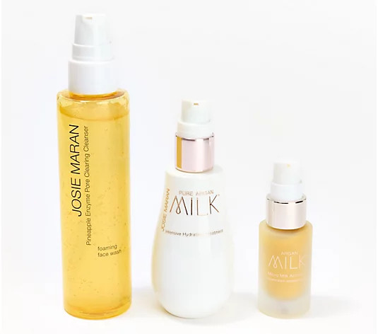 Josie Maran Cleanse, Treat and Activate 3-pc Skincare Set | QVC