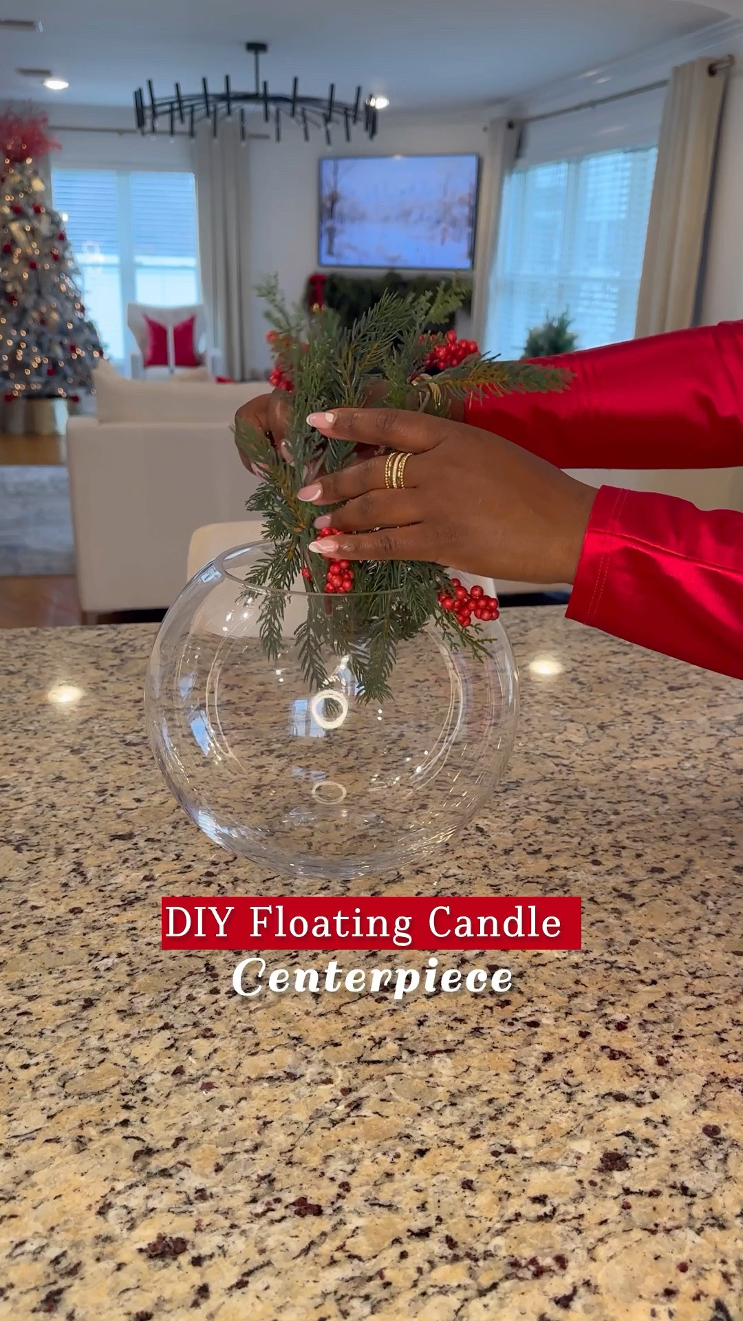 Shop to create this DIY floated candle centerpiece❤️🎄

#LTKHome #LTKSeasonal #LTKHoliday