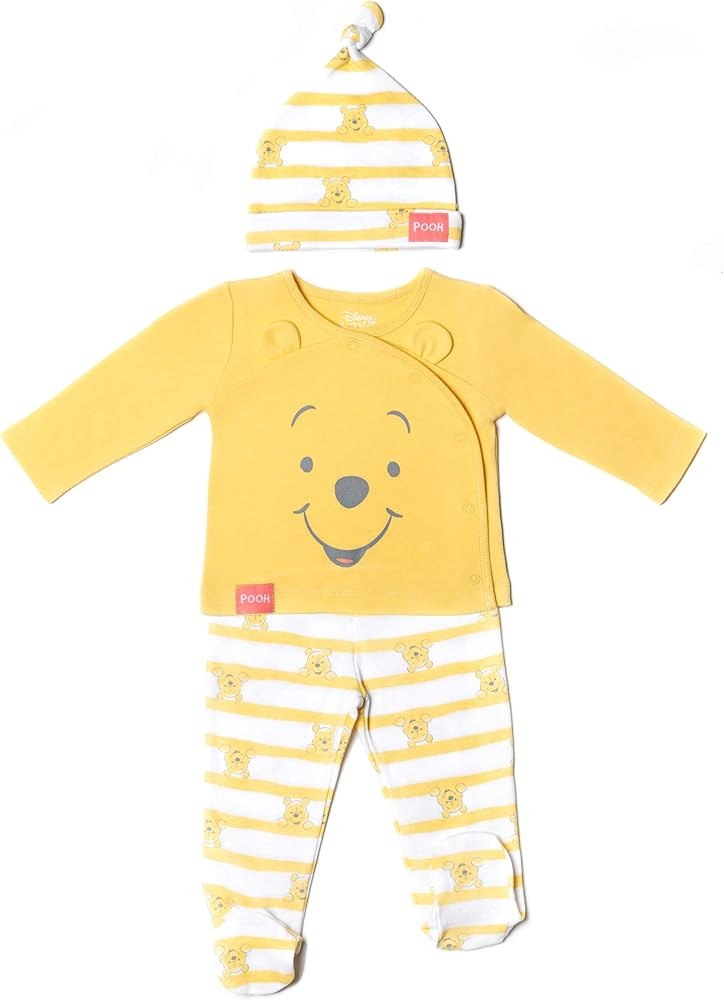 Disney Winnie The Pooh Tigger Baby 3 Piece Snap Jacket Footed Pant Hat Set | Amazon (US)