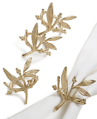 Martha Stewart Collection Harvest Napkin Rings, Set of 4, Created for Macy's & Reviews - Table Li... | Macys (US)