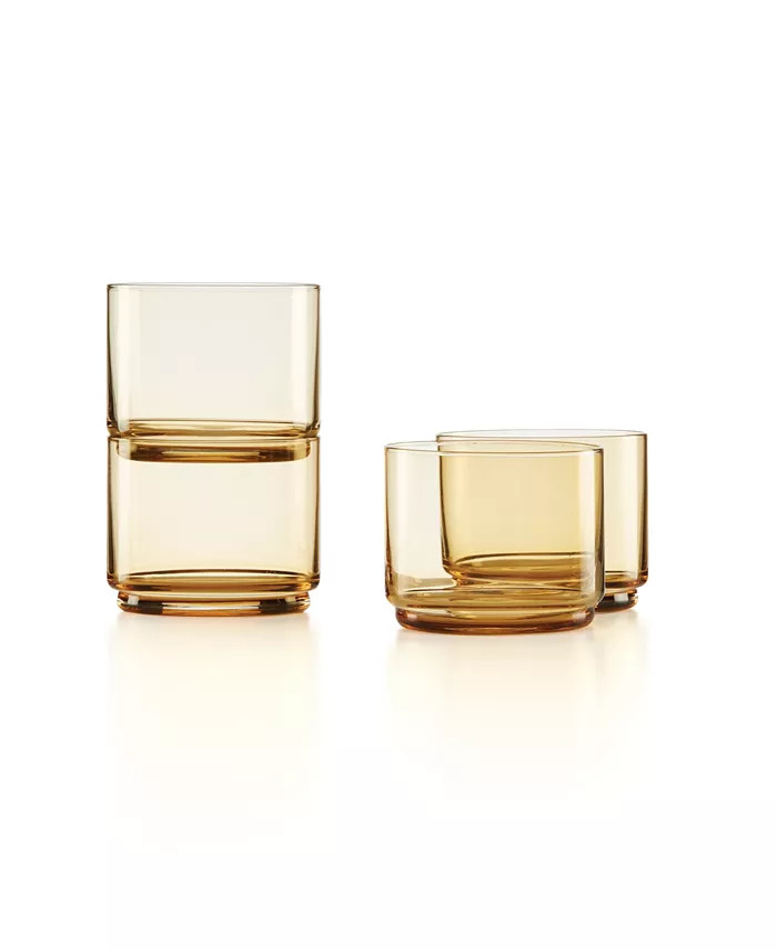 Tuscany Classics Stackable Short Glasses Set, 4 Piece | Macys (US)