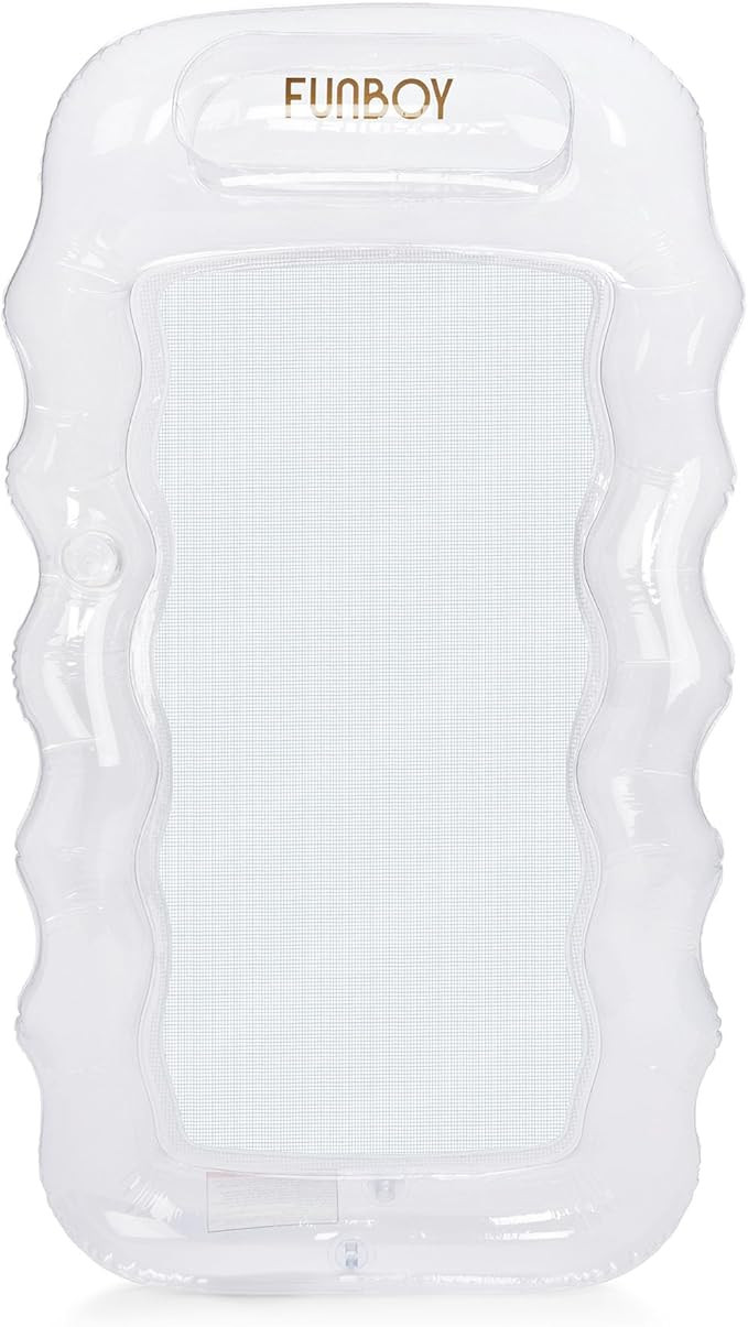 FUNBOY Clear Inflatable Mesh Pool Lounger Mesh Water Hammock with Built-in Pillow 70" Pool Hammoc... | Amazon (US)