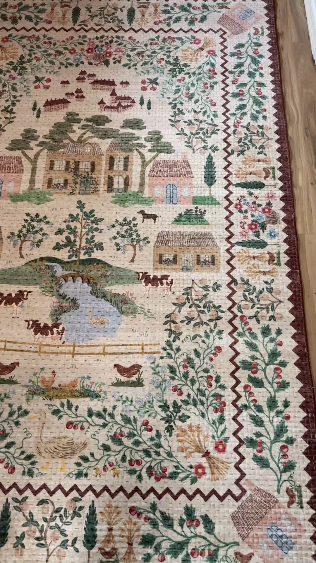 You’ve got to be kidding me, I just received the absolute best rug EVER for my daughter’s playroom. If cottage charm is a rug, this is it. It is so incredibly soft and even better than expected. I can’t wait to get this in place, but wanted to show all of the details before I have to out part of the sofa on it. I don’t want to cover any inch of this rug up. It comes in two color options.

#LTKHome #LTKSeasonal #LTKKids