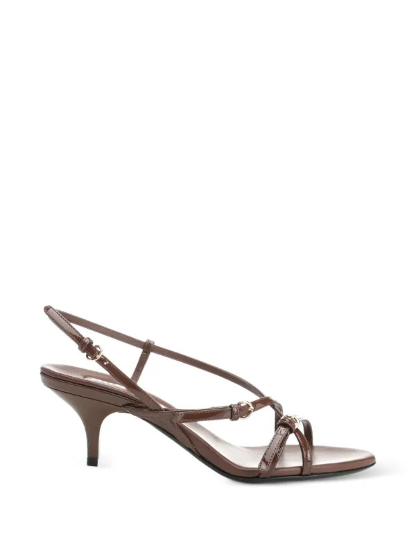 patent-leather buckle-detail sandals | Farfetch Global