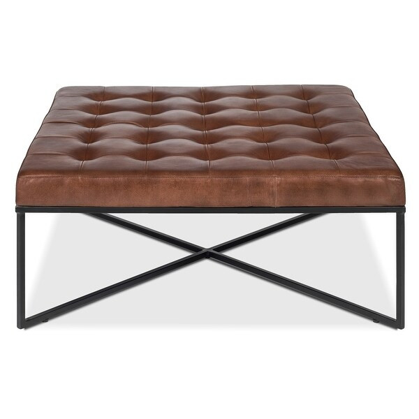 EdgeMod Traversa Ottoman - Tan/Black | Bed Bath & Beyond