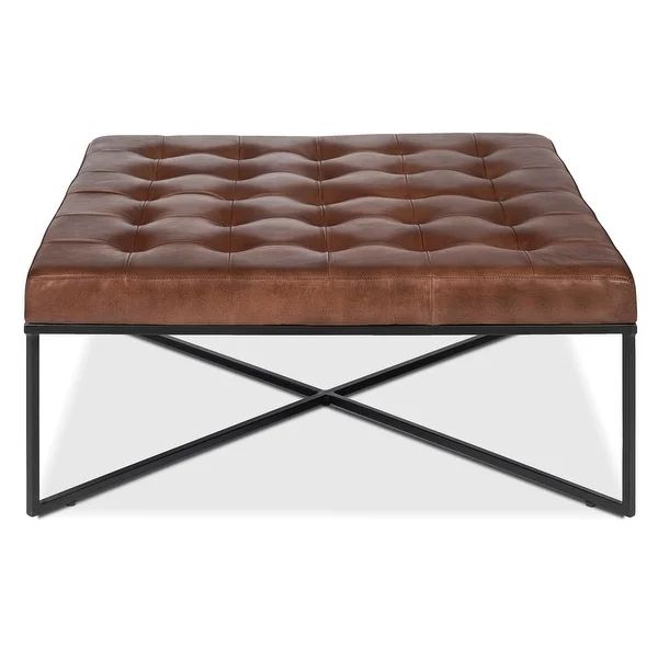 EdgeMod Traversa Ottoman - Tan/Black | Bed Bath & Beyond