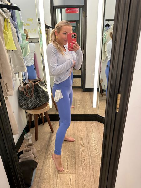 Lululemon spring finds! I‘m wearing the Wunder Under Train High Rise Tight 25 inch leggings and a Hold Tight Long Sleeve Shirt 🤍 #Lululemon #athleisure

#LTKstyletip #LTKfit #LTKunder100