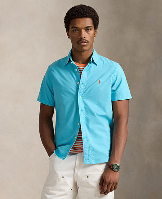 Men's Garment-Dyed Oxford Shirt | Macy's