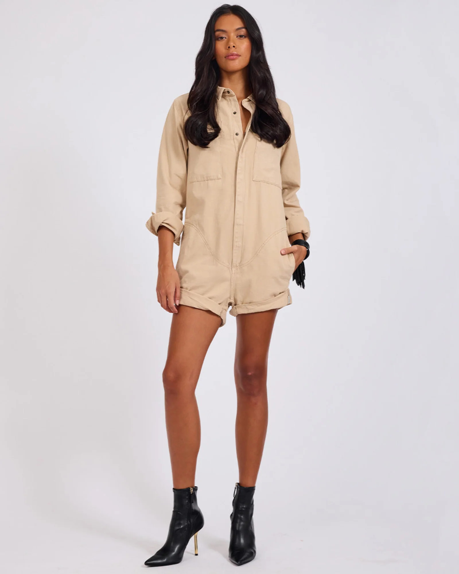 Prophecy Jumpsuit - Stone | One Teaspoon | OneTeaspoon