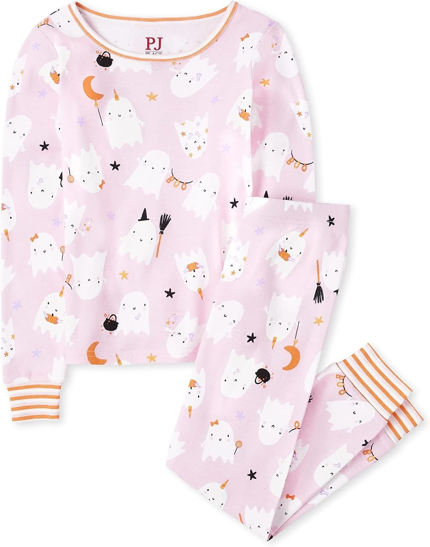 The Children's Place Baby Girls' Halloween Pajamas, Cotton | Amazon (US)
