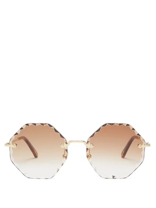 Rosie octagonal-frame sunglasses | Chloé | Matches (US)