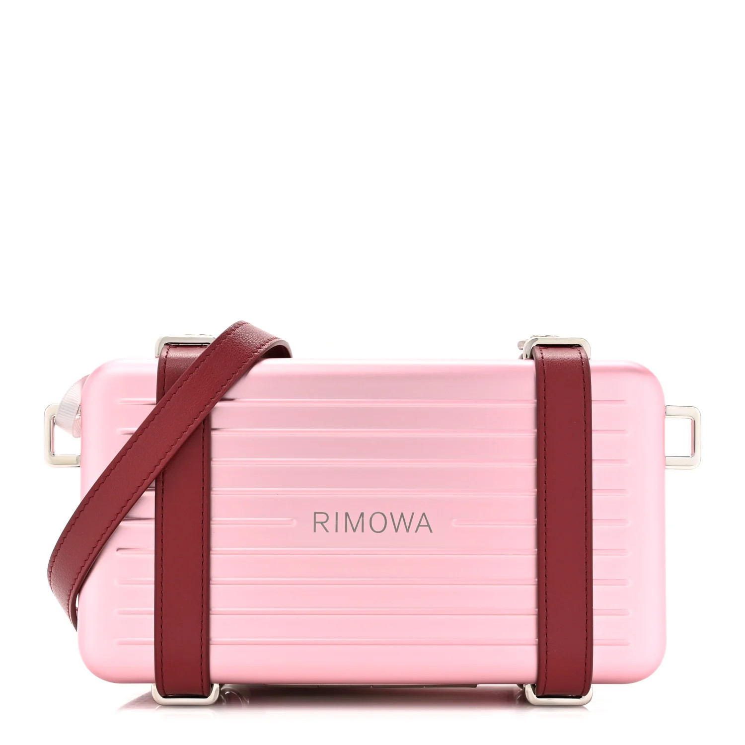 X RIMOWA Aluminum Personal Clutch On Strap Rose | FASHIONPHILE (US)
