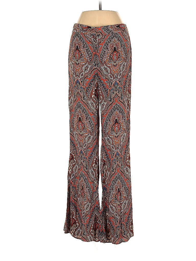 Zara Damask Paisley Baroque Print Aztec Or Tribal Print Brown Casual Pants Size S - 52% off | ThredUp