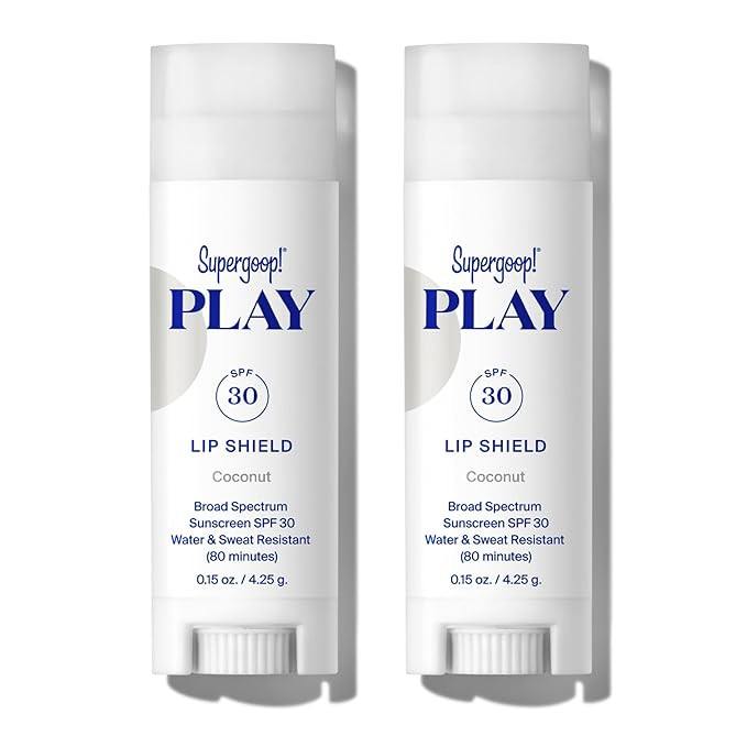 Supergoop! PLAY Lip Shield SPF 30 with Coconut - Pack of 2 - Moisturizing Lip Treatment For Dry C... | Amazon (US)