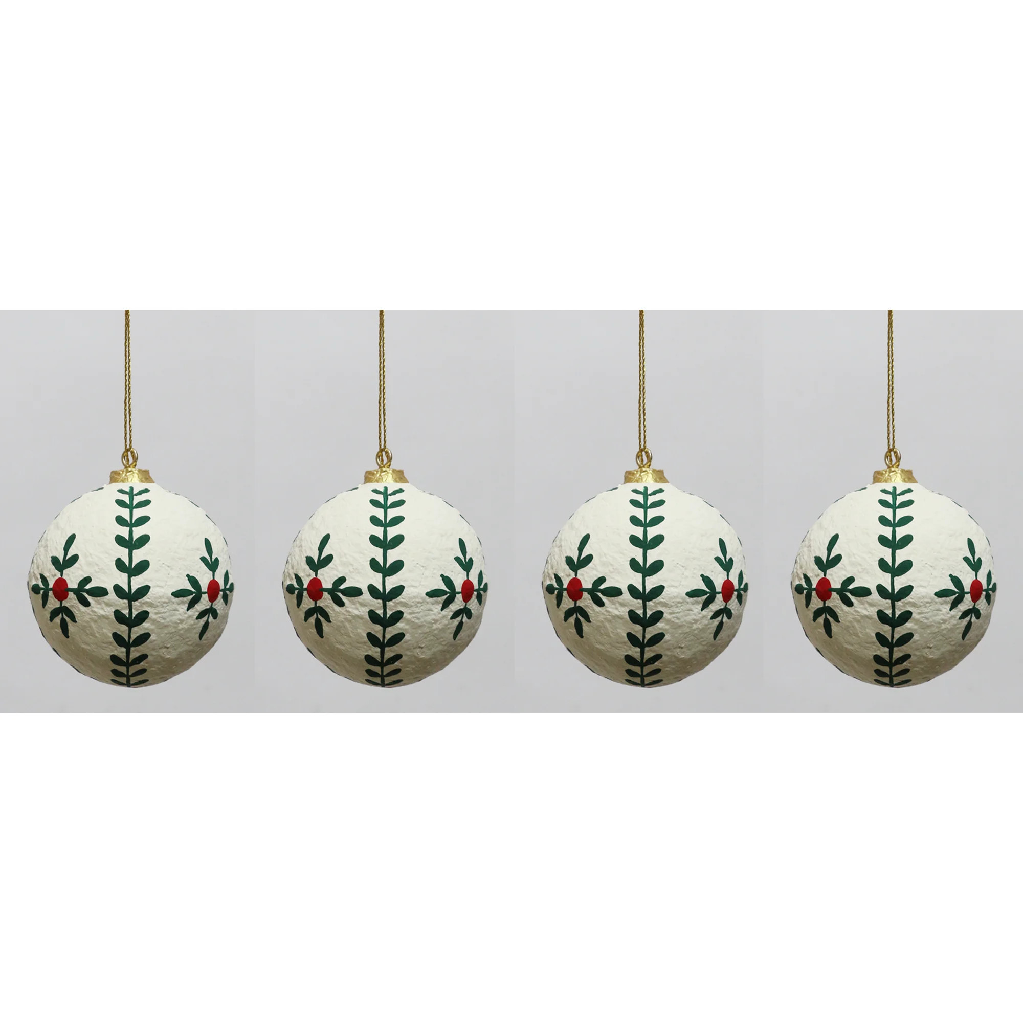 Multicolor Paper Mache Christmas Ornaments, 4", by Holiday Time | Walmart (US)