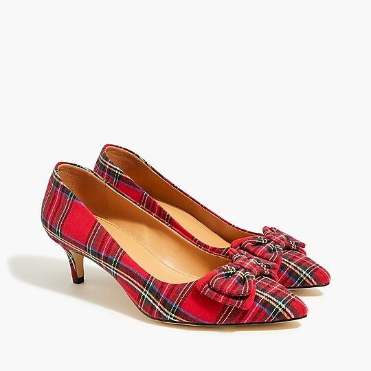 Tartan Esme kitten heels | J.Crew Factory