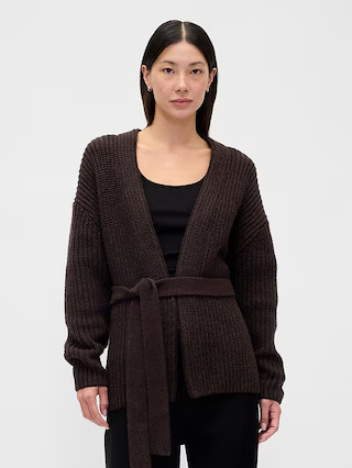 Cotton-Blend Wrap Cardigan Sweater | Gap (US)