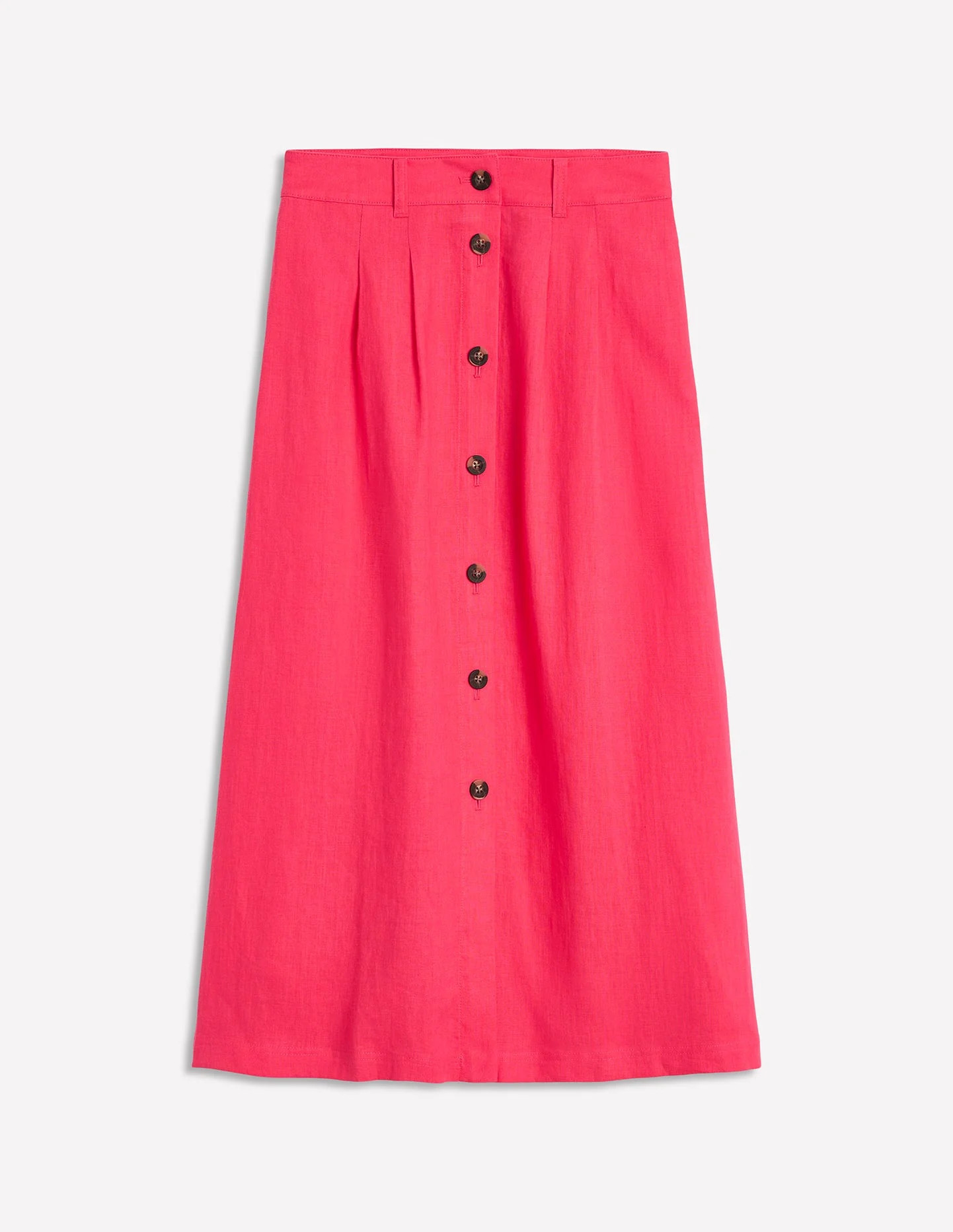 Thomasina Linen Midi Skirt-Camelia Pink | Boden (US)