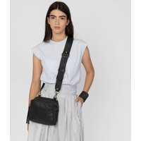 Black Leather Crossbody Bag, Soft Small Handbag, Shoulder Purse, Handmade Messenger | Etsy (US)