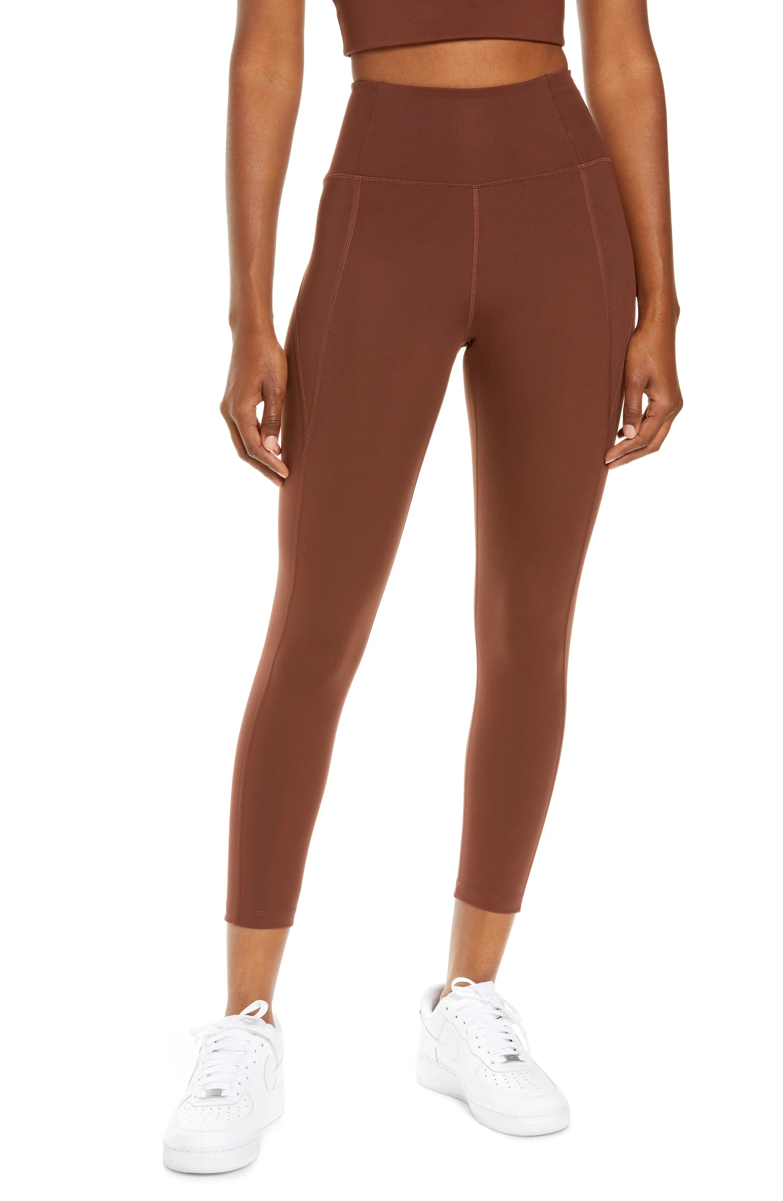 Girlfriend Collective High Waist 7/8 Leggings, Size X-Small in Earth at Nordstrom | Nordstrom