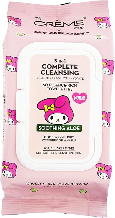 My Melody 3 en 1 - Toallitas limpiadoras completas ricas en esencia - Aloe suavizante | Amazon (US)