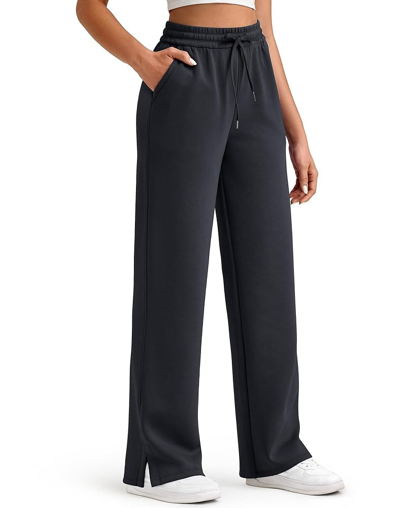 G4Free Smoofit Modal Soft Women's Wide Leg Sweatpants High Waisted Drawstring Side Slit Casual Lo... | Amazon (US)