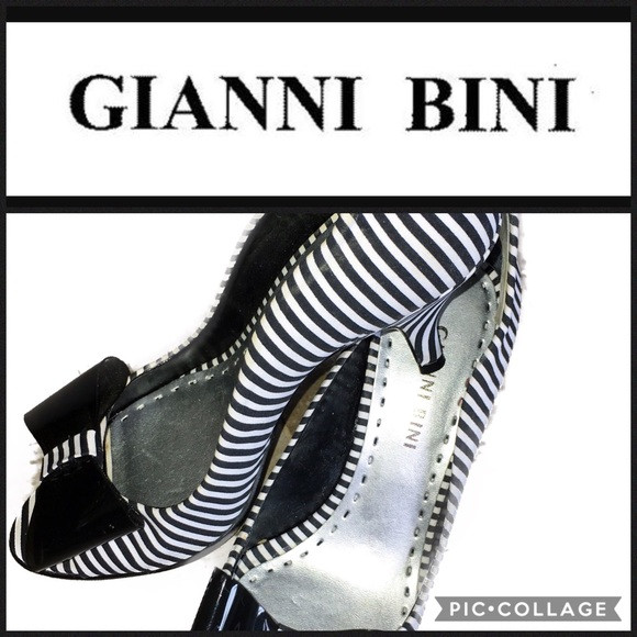 Gianni Bini Bowtie Striped Heels Size 5.5M | Poshmark
